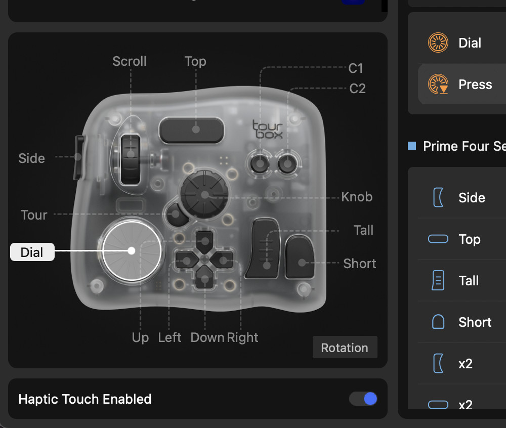 TourBox Dynamic Panel V2 Elite Plus
