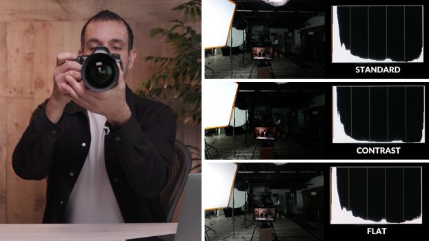 shoot flat for better exposure triangle histogram highlight alert feature